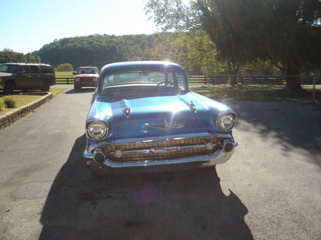 1957 Blue Chevrolet Bel Air/150/210 Sedan