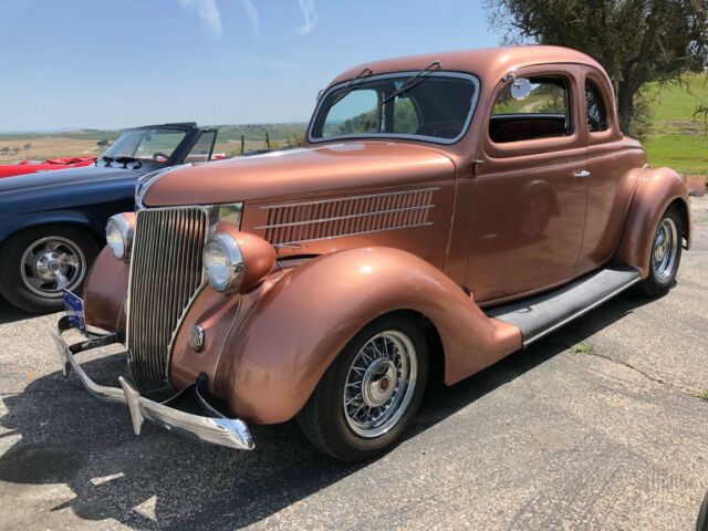1936 Copper Ford Deluxe 5 Window Coupe Coupe