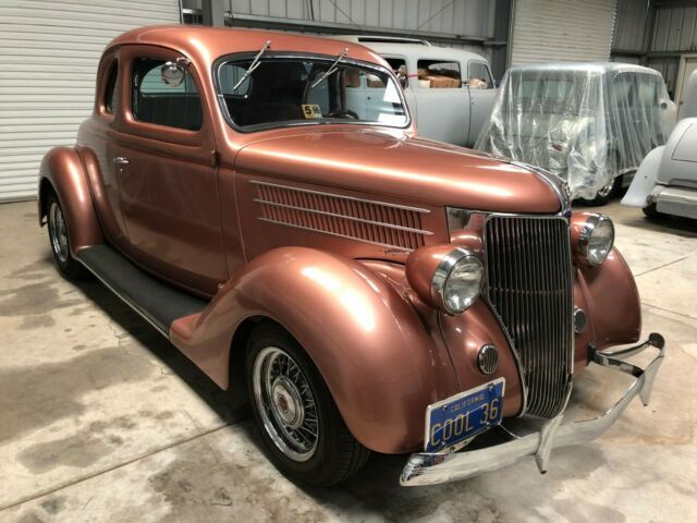 1936 Copper Ford Deluxe 5 Window Coupe Coupe