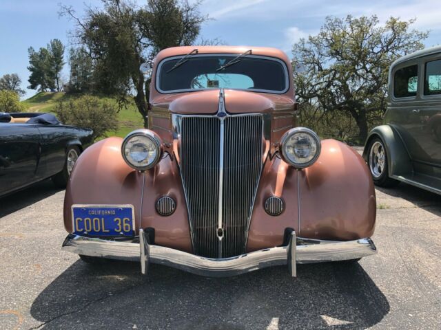 1936 Copper Ford Deluxe 5 Window Coupe Coupe
