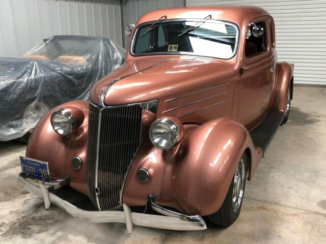 1936 Copper Ford Deluxe 5 Window Coupe Coupe