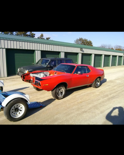 1972 Trans am red AMC Javelin Coupe