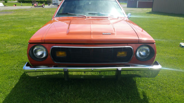 1974 orange AMC Gremlin coupe