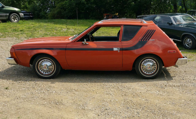 1974 orange AMC Gremlin coupe