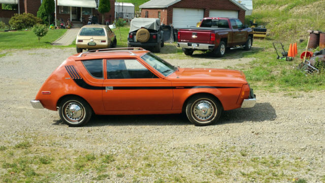 1974 orange AMC Gremlin coupe