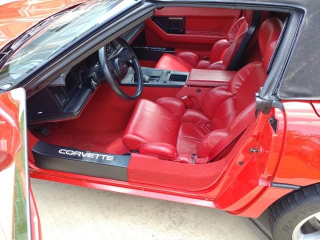 1989 Red Chevrolet Corvette Convertible
