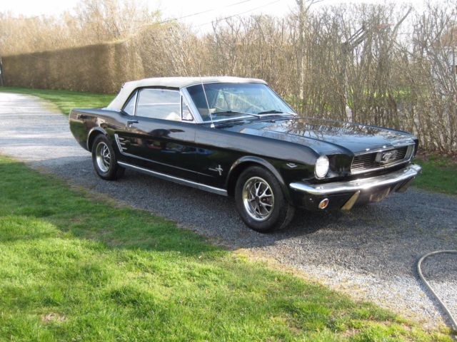 1966 Black Ford Mustang Convertible