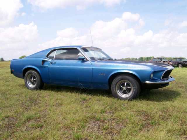 1969 Blue Ford Mustang Fastback