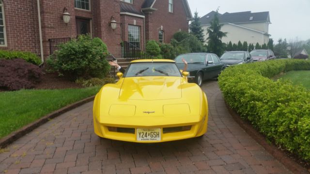 1981 Yellow Chevrolet Corvette T tops