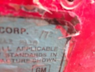 1972 Red Chevrolet Corvette