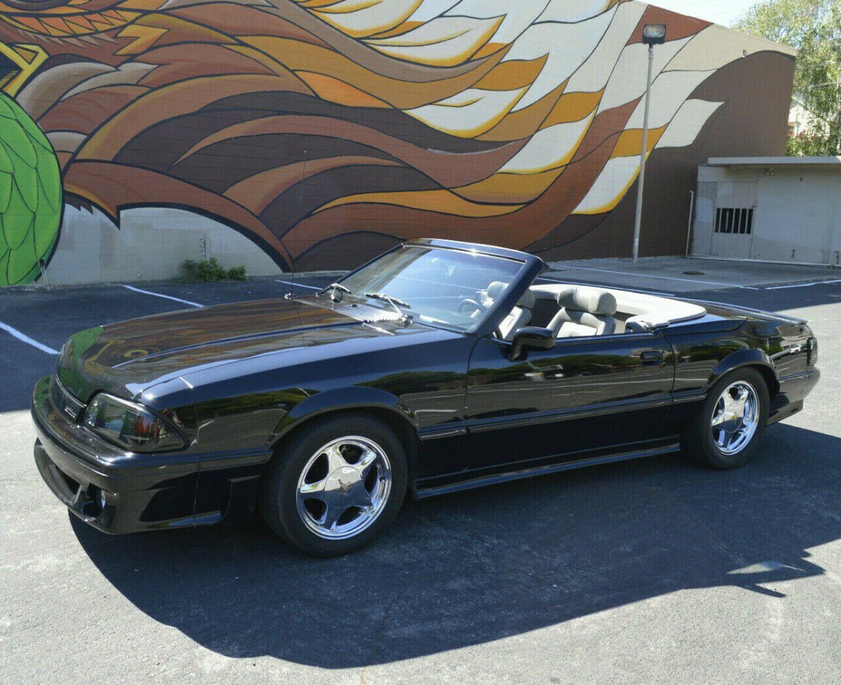 1988 Black Ford Mustang Convertible