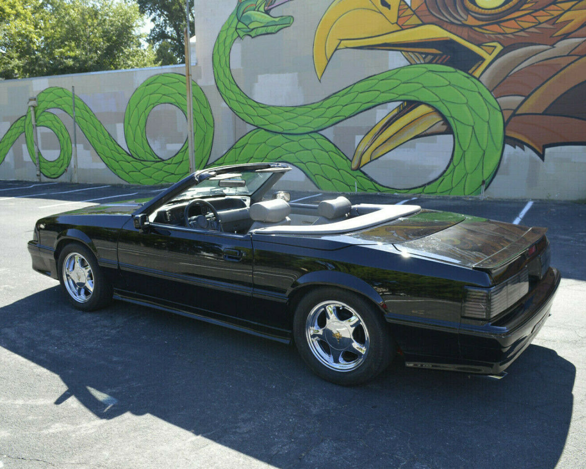 1988 Black Ford Mustang Convertible