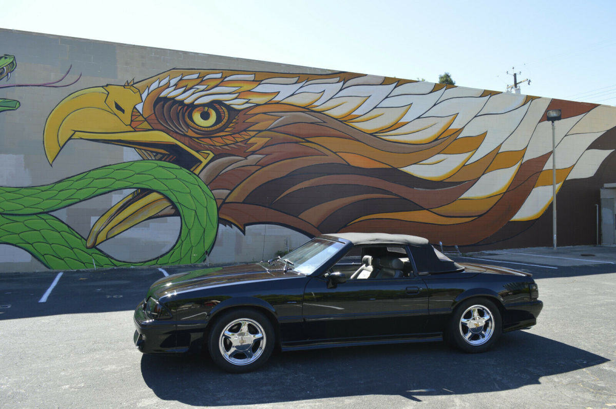1988 Black Ford Mustang Convertible