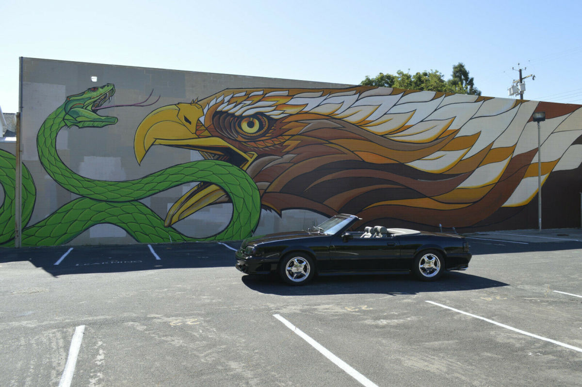 1988 Black Ford Mustang Convertible