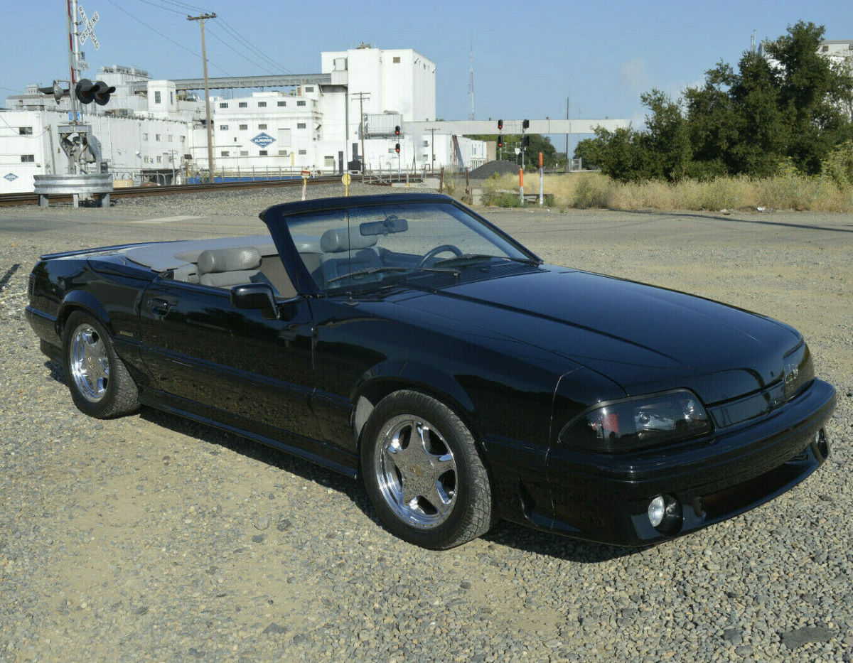 1988 Black Ford Mustang Convertible