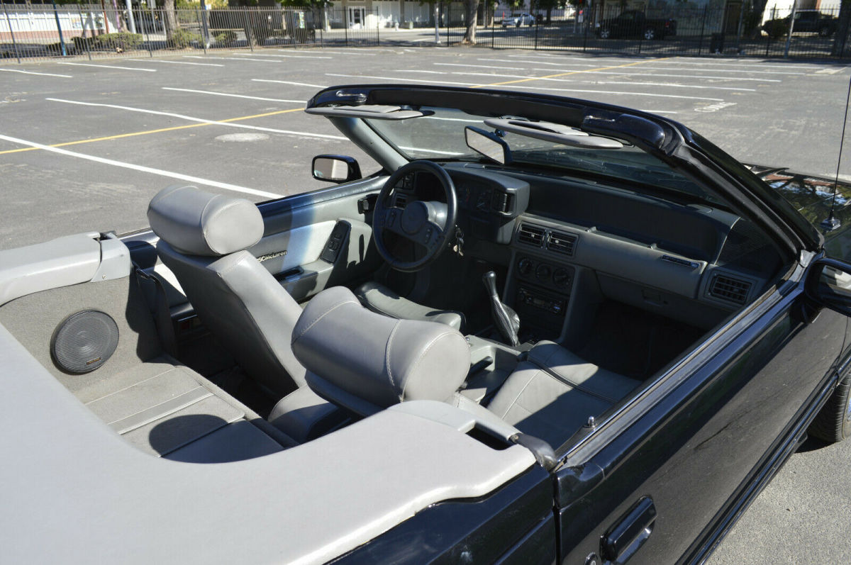 1988 Black Ford Mustang Convertible