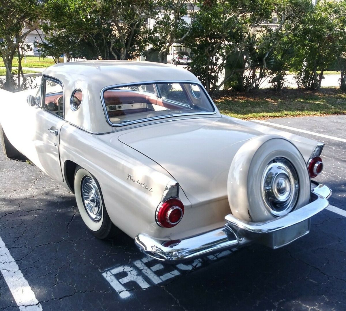 1956 Beige Ford Thunderbird Convertible