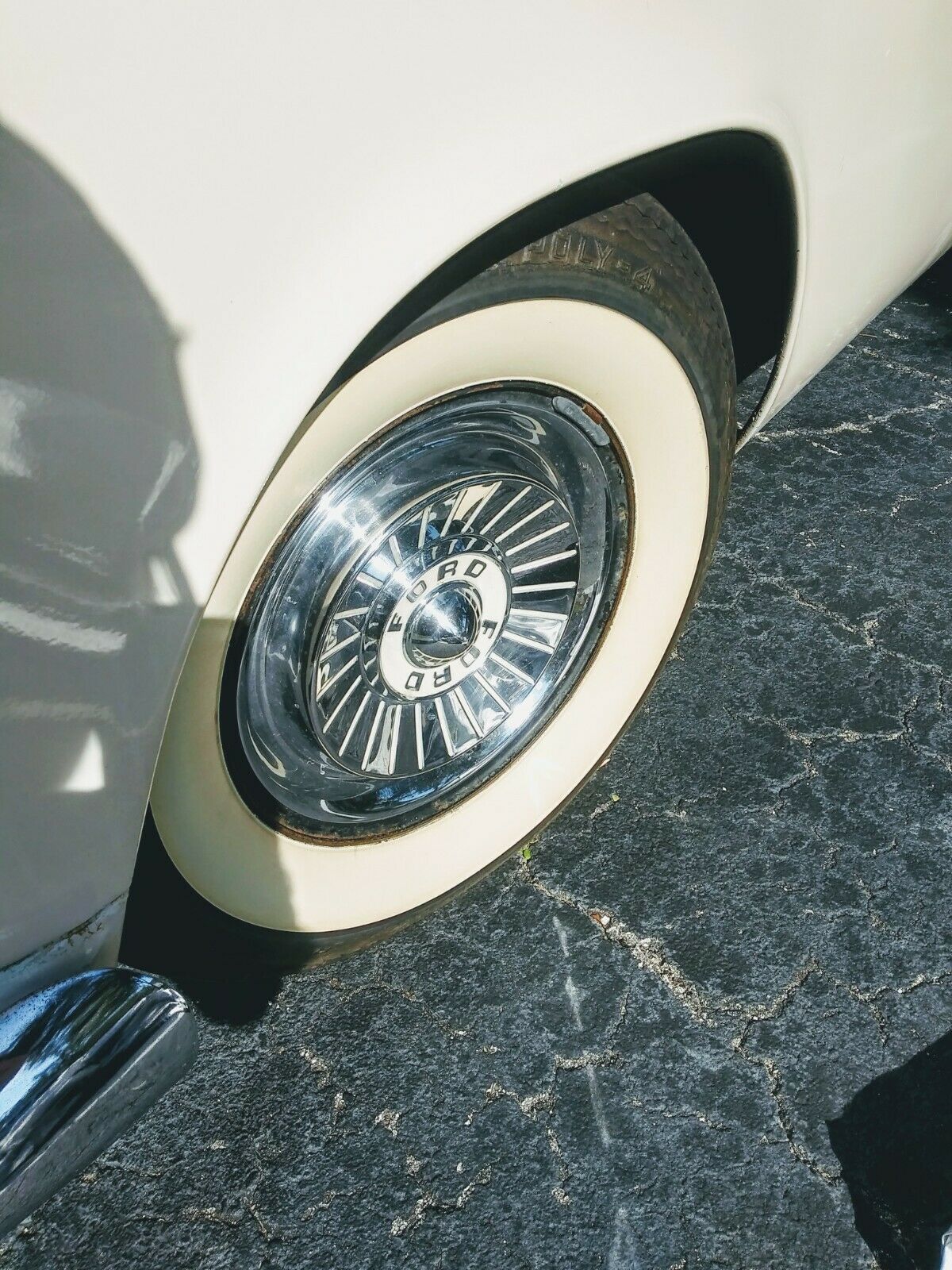 1956 Beige Ford Thunderbird Convertible