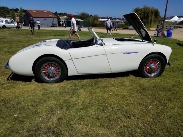 1955 White Austin Healey 1955 Convertible