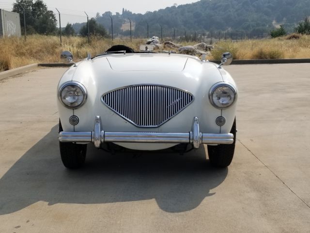 1955 White Austin Healey 1955 Convertible