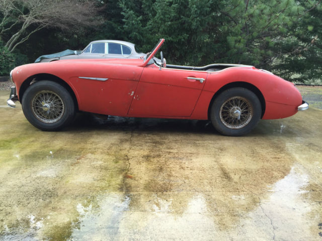 1958 Red Austin Healey 100-6 Convertible