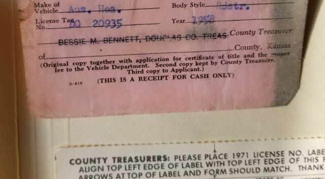 1959 Red Austin Healey 3000 Convertible