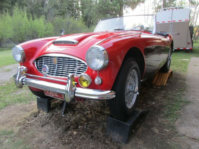 1958 Red Austin Healey 3000 Roadster