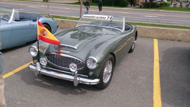 1959 California Sage Green Austin Healey 100/6 BN6 Convertible with original restored hardtop