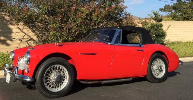 1965 Red Austin Healey 3000 Convertible