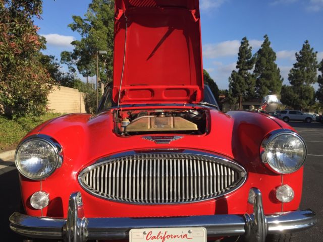 1965 Red Austin Healey 3000 Convertible