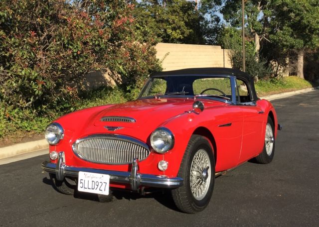 1965 Red Austin Healey 3000 Convertible