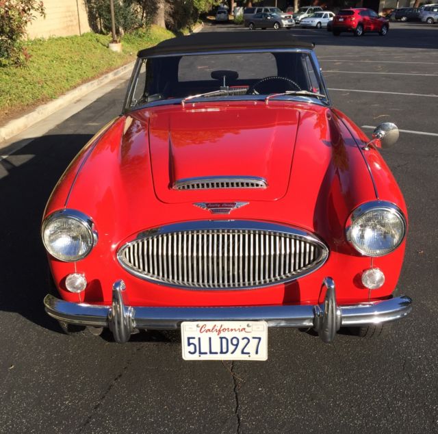 1965 Red Austin Healey 3000 Convertible