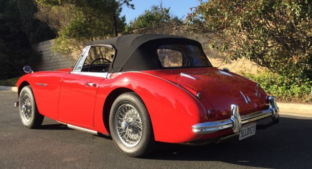 1965 Red Austin Healey 3000 Convertible