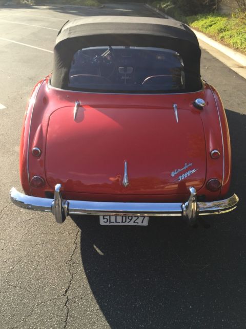 1965 Red Austin Healey 3000 Convertible