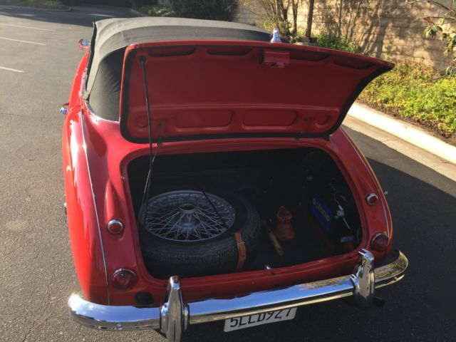 1965 Red Austin Healey 3000 Convertible