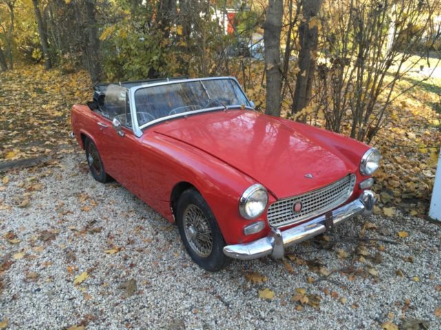 1967 Red Austin Healey Sprite Convertible