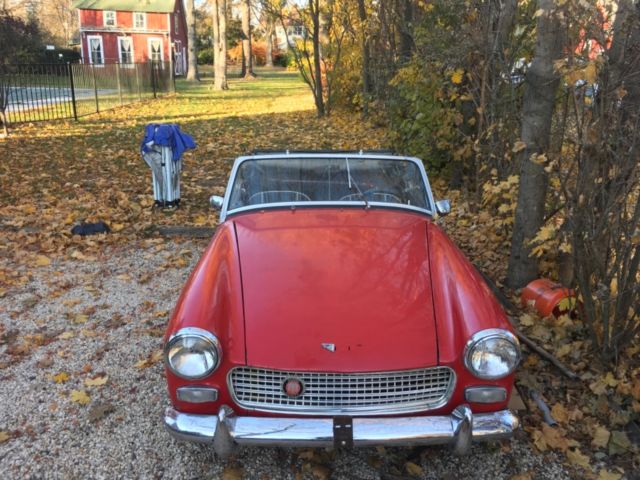 1967 Red Austin Healey Sprite Convertible