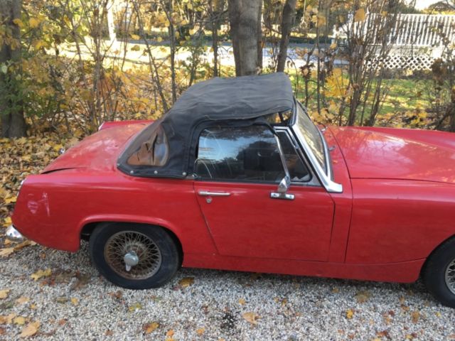 1967 Red Austin Healey Sprite Convertible