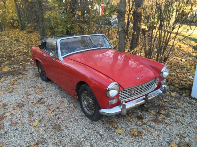1967 Red Austin Healey Sprite Convertible
