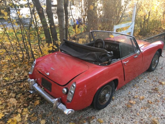 1967 Red Austin Healey Sprite Convertible