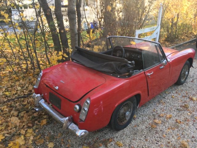 1967 Red Austin Healey Sprite Convertible