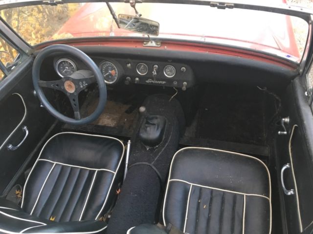 1967 Red Austin Healey Sprite Convertible