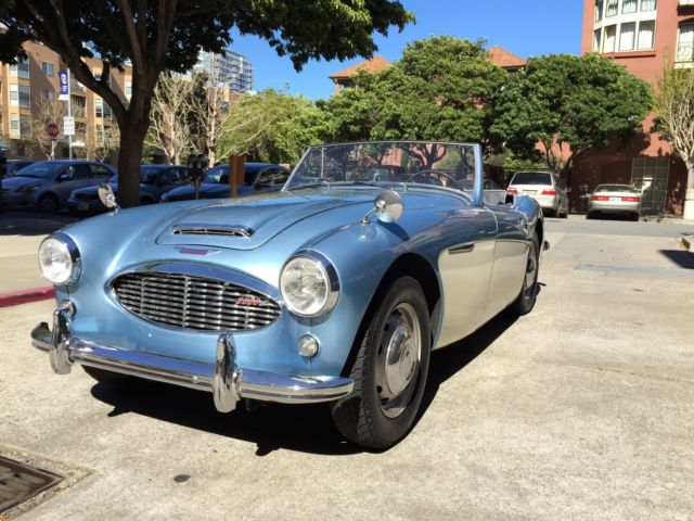 1960 Ice Blue over Ivory White Austin Healey 3000 Convertible