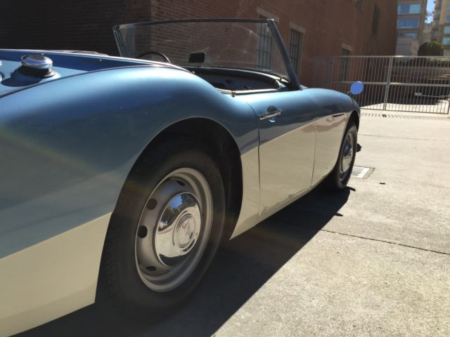 1960 Ice Blue over Ivory White Austin Healey 3000 Convertible