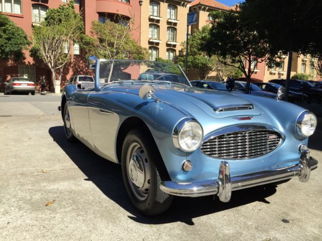 1960 Ice Blue over Ivory White Austin Healey 3000 Convertible
