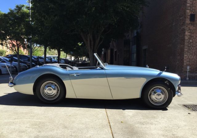 1960 Ice Blue over Ivory White Austin Healey 3000 Convertible