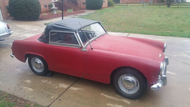 1963 Red Austin Healey Sprite Convertible