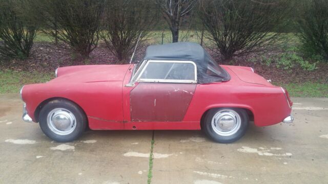 1963 Red Austin Healey Sprite Convertible