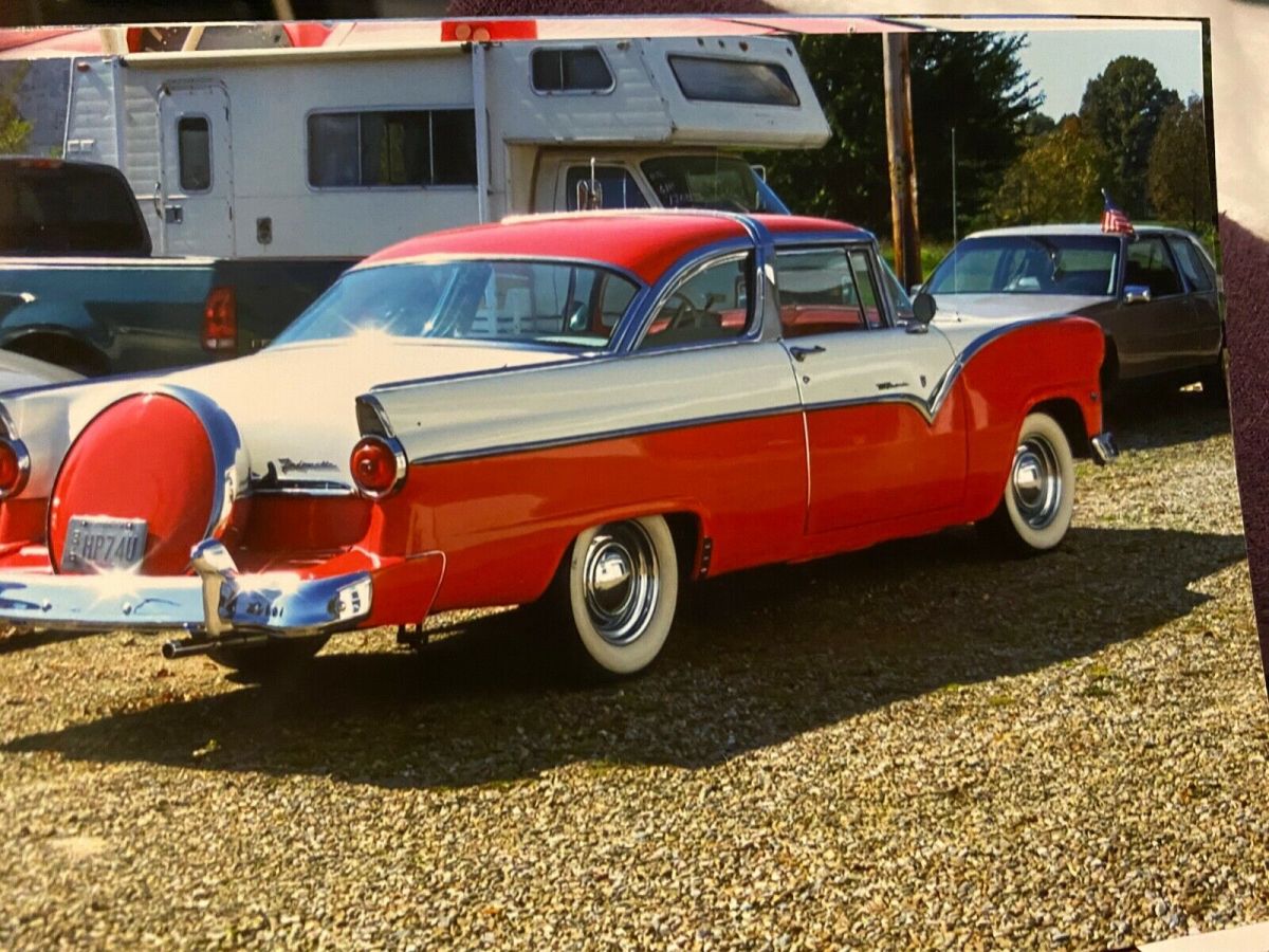 1955 White Ford Crown Victoria Sedan
