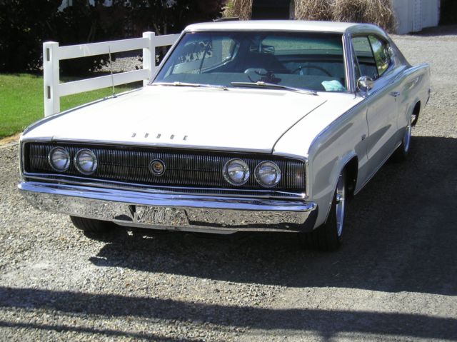 1966 White Dodge Charger Fastback
